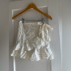 Princess Polly Cream Eyelet Midi Skirt